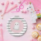 Assiettes En Carton Ghost Hey Boo Pastel Pink Halloween Anniversaire (Fête)