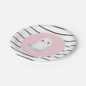 Assiettes En Carton Ghost Hey Boo Pastel Pink Halloween Anniversaire (Angle)