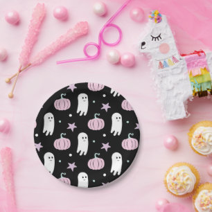 Assiettes En Carton Ghost Pastel Halloween Anniversaire