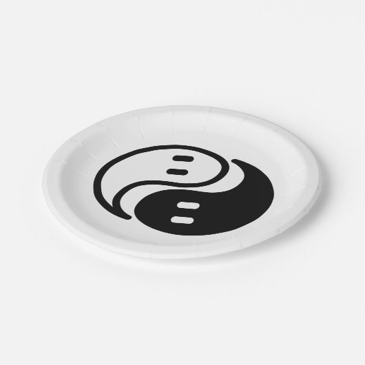 Assiettes En Carton Ghost Yin Yang (Angle)