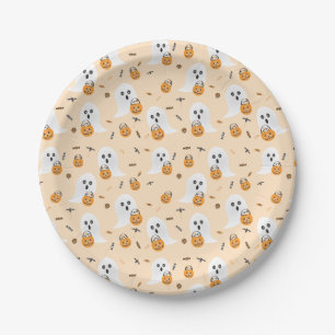 Assiettes En Carton Ghosts Trick Ou Traiter Citrouille Candy Pail Oran