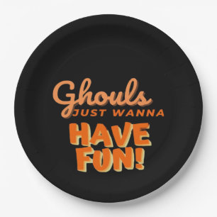 Assiettes En Carton Ghouls veut juste s'amuser