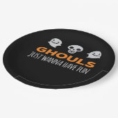 Assiettes En Carton Ghouls veut juste s'amuser Automne esthétique (Angle)