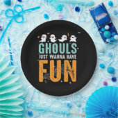 Assiettes En Carton Ghouls veut juste s'amuser drôle Costume d'Hallowe (Fête)
