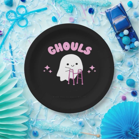Assiettes En Carton Ghouls veut juste s'amuser Funny & Sloth (Fête)