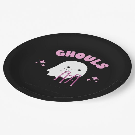 Assiettes En Carton Ghouls veut juste s'amuser Funny & Sloth (Angle)