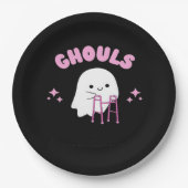 Assiettes En Carton Ghouls veut juste s'amuser Funny & Sloth (Devant)