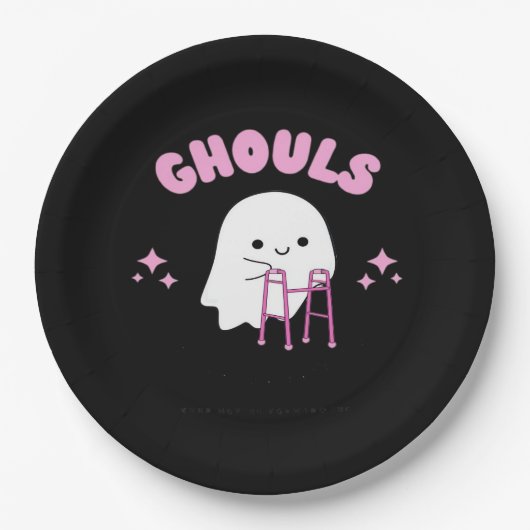 Assiettes En Carton Ghouls veut juste s'amuser Funny & Sloth (Devant)