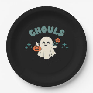 Assiettes En Carton Ghouls veut juste s'amuser Halloween Art Funny Quo