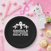 Assiettes En Carton Ghouls veut juste s'amuser Halloween drôle (Fête)