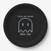 Assiettes En Carton Ghouls veut juste s'amuser - Halloween Saison (Devant)