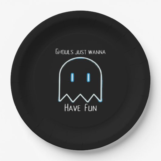 Assiettes En Carton Ghouls veut juste s'amuser - Halloween Saison (Devant)