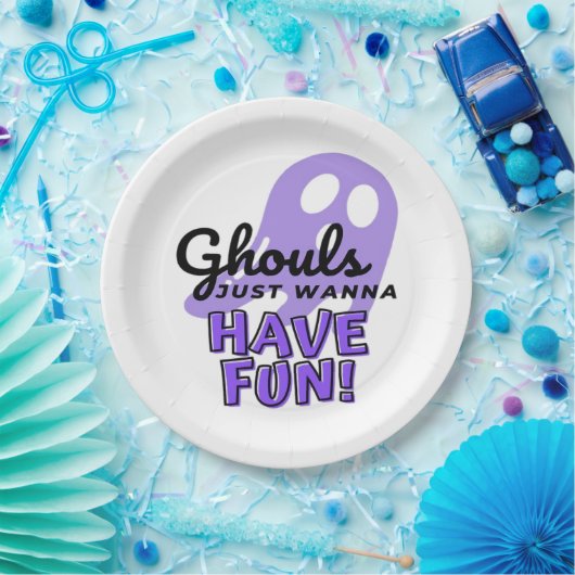 Assiettes En Carton Ghouls veut juste s'amuser Sloth Halloween (Fête)