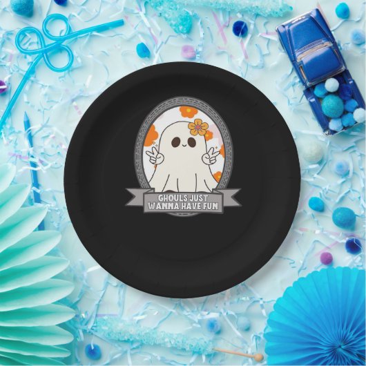 Assiettes En Carton Ghouls veut juste s'amuser Sloth Halloween (Fête)