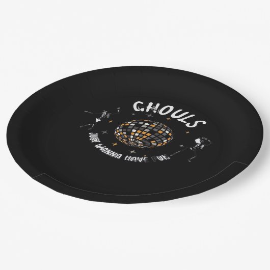 Assiettes En Carton Ghouls veut juste s'amuser Sloth & Halloween (Angle)