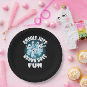 Assiettes En Carton Ghouls veut juste s'amuser Sloth Halloween (Fête)