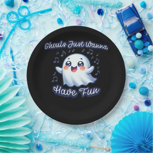 Assiettes En Carton Ghouls veut juste s'amuser Sloth & Slogan (Fête)