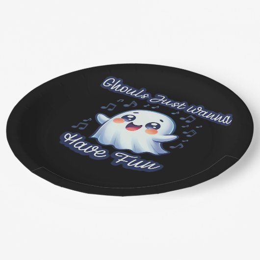 Assiettes En Carton Ghouls veut juste s'amuser Sloth & Slogan (Angle)