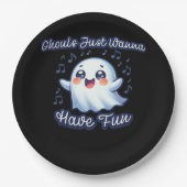 Assiettes En Carton Ghouls veut juste s'amuser Sloth & Slogan (Devant)