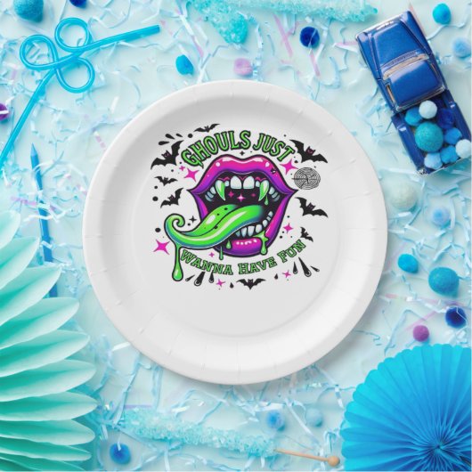 Assiettes En Carton Ghouls Veux Juste Avoir Amusé Sloth Vibe (Fête)