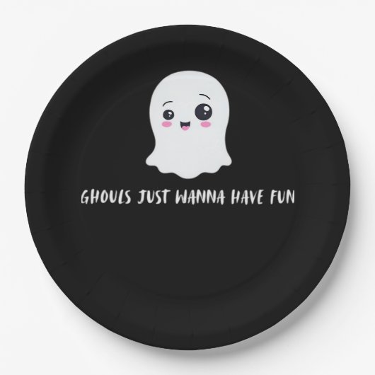 Assiettes En Carton Ghouls Veux Juste Avoir Un Amusant Boo-tiful Autom (Devant)
