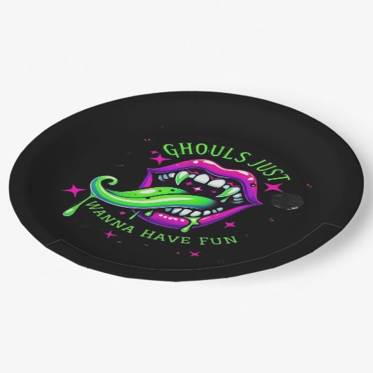 Assiettes En Carton Ghouls Veux Juste Avoir Un Design Amusant Boo-tifu (Angle)