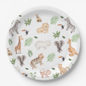 Assiettes En Carton gibier Animal With Jungle Tree (Devant)