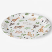 Assiettes En Carton gibier Animal With Jungle Tree (Angle)