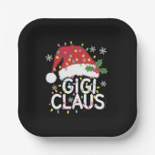 Assiettes En Carton Gigi Claus Lumières de Noël Pyjama Famille Corresp (Recto)