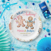 Assiettes En Carton Gingerbread Cookies Gender Reveal Paper Plate (Fête)