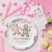 Assiettes En Carton Gingerbread Cookies Gender Reveal Paper Plate (Fête)