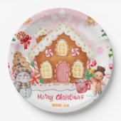 Assiettes En Carton Gingerbread House Decorating Party (Devant)