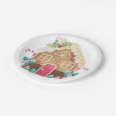 Assiettes En Carton Gingerbread House Paper Plates (Angle)