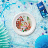 Assiettes En Carton GINGERBREAD SURPRISE 7" Plaques de papier rond (Fête)