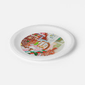 Assiettes En Carton GINGERBREAD SURPRISE 7" Plaques de papier rond (Angle)