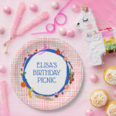 Assiettes En Carton Gingham Picnic Modern Cute CUSTOM BIRTHDAY PARTY (Fête)