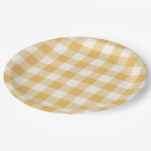 Assiettes En Carton Gingham Plaid Plates (Angle)
