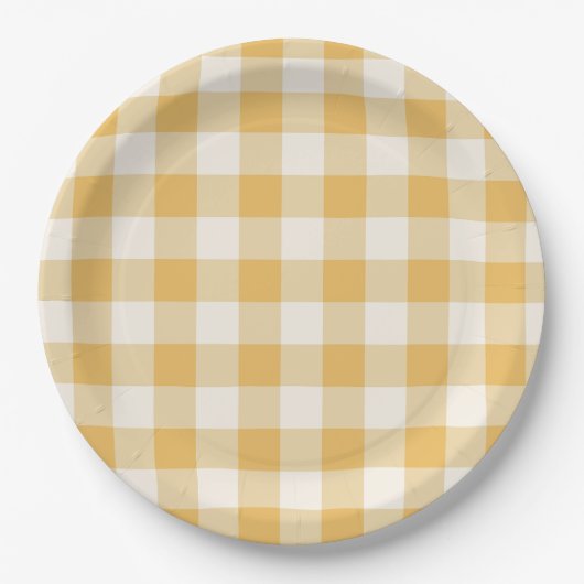 Assiettes En Carton Gingham Plaid Plates (Devant)