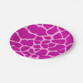Assiettes En Carton girafe rose jungle sauvage mode animal glamour (Angle)