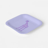 Assiettes En Carton girafe violette (Angulaire)