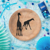 ASSIETTES EN CARTON GIRAFES EN SILHOUETTE (Fête)