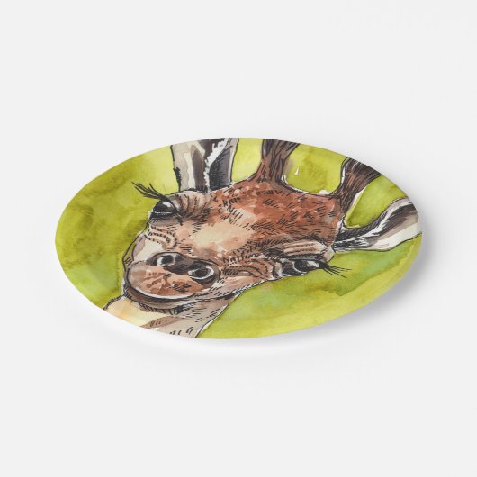 Assiettes En Carton Giraffe (Angle)