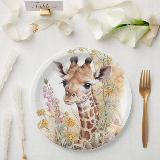 Assiettes En Carton Giraffe (Mariage)