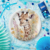 Assiettes En Carton Giraffe (Fête)