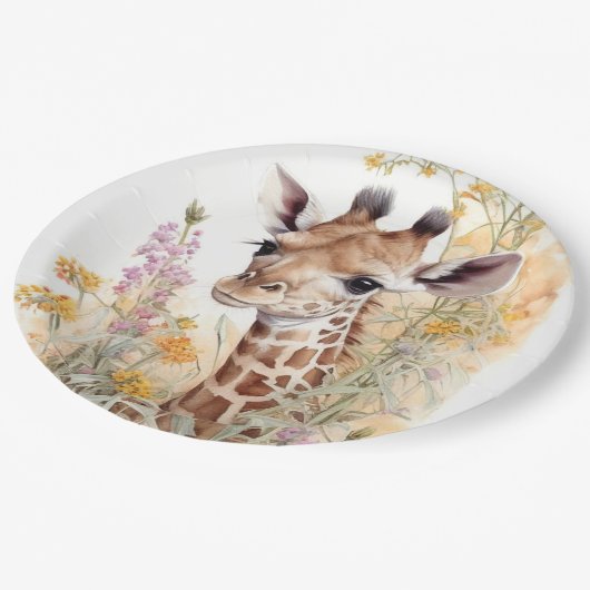 Assiettes En Carton Giraffe (Angle)
