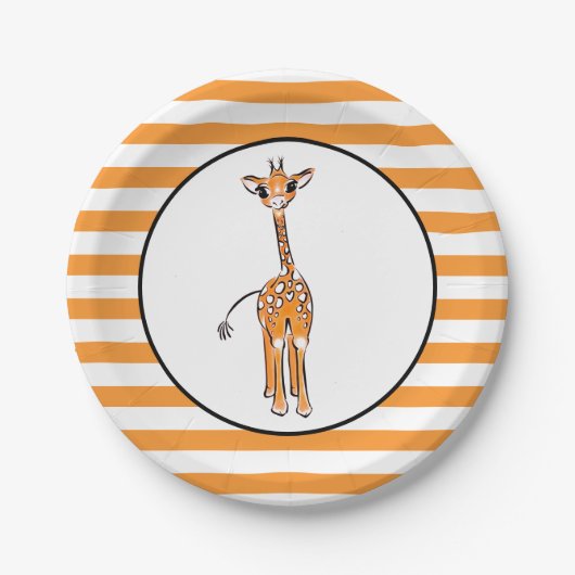 Assiettes En Carton Giraffe (Devant)
