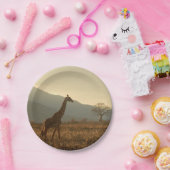 Assiettes En Carton Giraffe dans la Savannah (Fête)