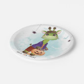 Assiettes En Carton Giraffe d'Halloween (Angle)