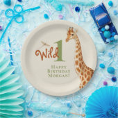 Assiettes En Carton Giraffe d'une jungle sauvage 1er anniversaire (Fête)