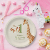 Assiettes En Carton Giraffe d'une jungle sauvage 1er anniversaire (Fête)